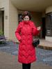 Elegant Middle Age Woman Winter Coats Hooded Casual Thick Warm Long Parkas Women's Jackets