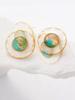 Retro Vintage Starry Sky Glazed Stud Earrings for Women.