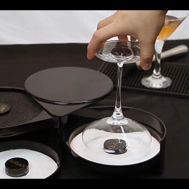 3-ярусный риммер для бокалов для бара, инструмент бармена со спонжем | Набор для римминга солью для маргариты, Риммер для соли для коктейлей