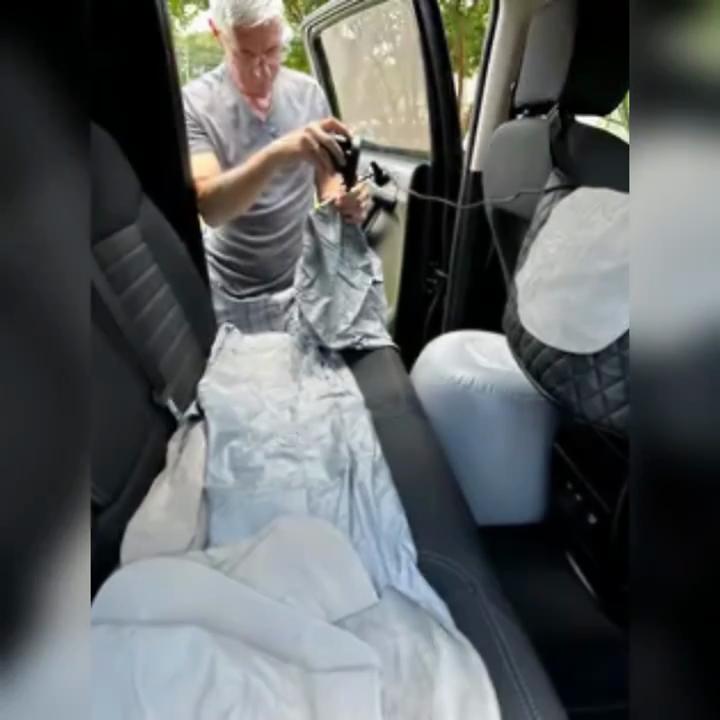 Надувной автомобильный надувной матрас, подушка для кемпинга на заднем сиденье, портативный домашний надувной матрас, путешествия, автомобильная спальная кровать, надувной матрас, с воздушным насосом