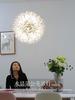 Современная хрустальная люстра в виде одуванчика, освещение, подвесной светильник для гостиной, столовой, украшение дома