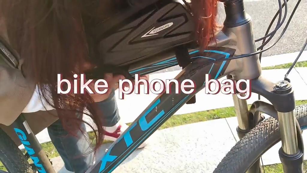 Rainproof Bicycle Bags Touch Screen Waterproof Mountain Road Bike Top Tube Eva Hard Shell Phone Holder Cycling