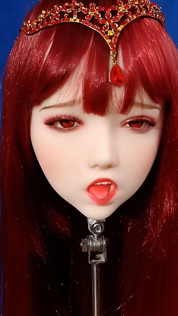 Голова секс-куклы для взрослых Изысканный макияж Tpe Мягкая резиновая голова Вылеплена со ртом Оральный секс Игрушка для взрослых мужчин