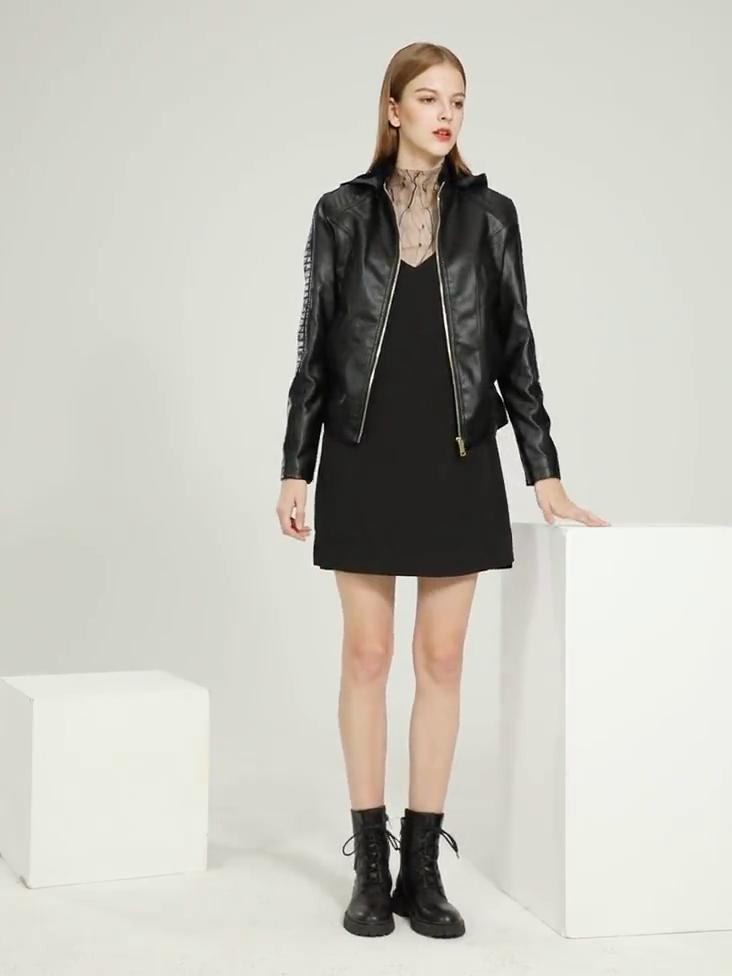 Женская кожаная куртка большого размера из бархата, женская куртка с капюшоном на осень и зиму, теплая повседневная женская куртка