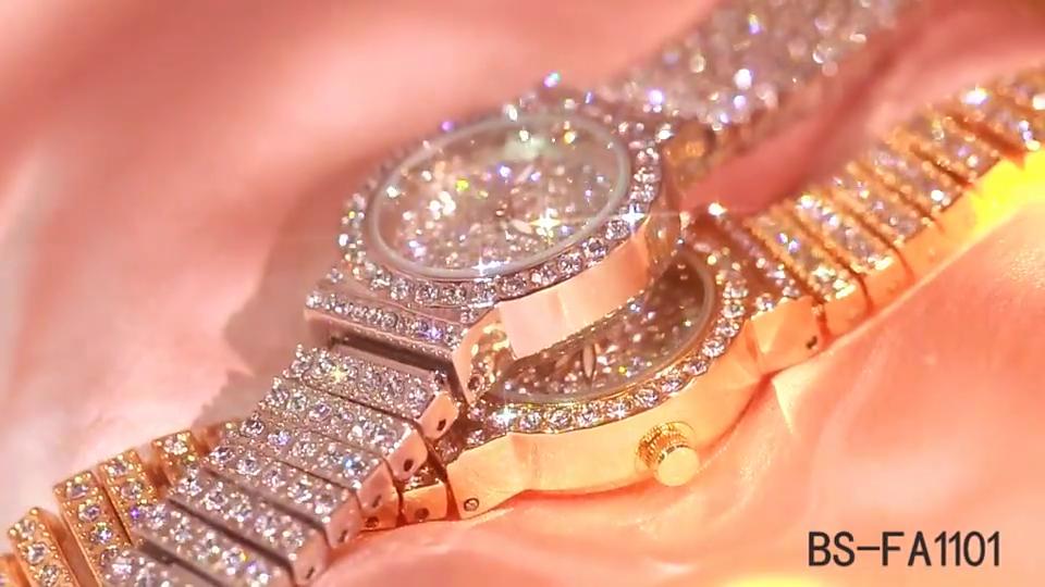 BEE SISTER BS Women Watch Famous Luxury Brands Diamond Ladies Wrist Watches Female Small Wristwatch Rose Gold Watch