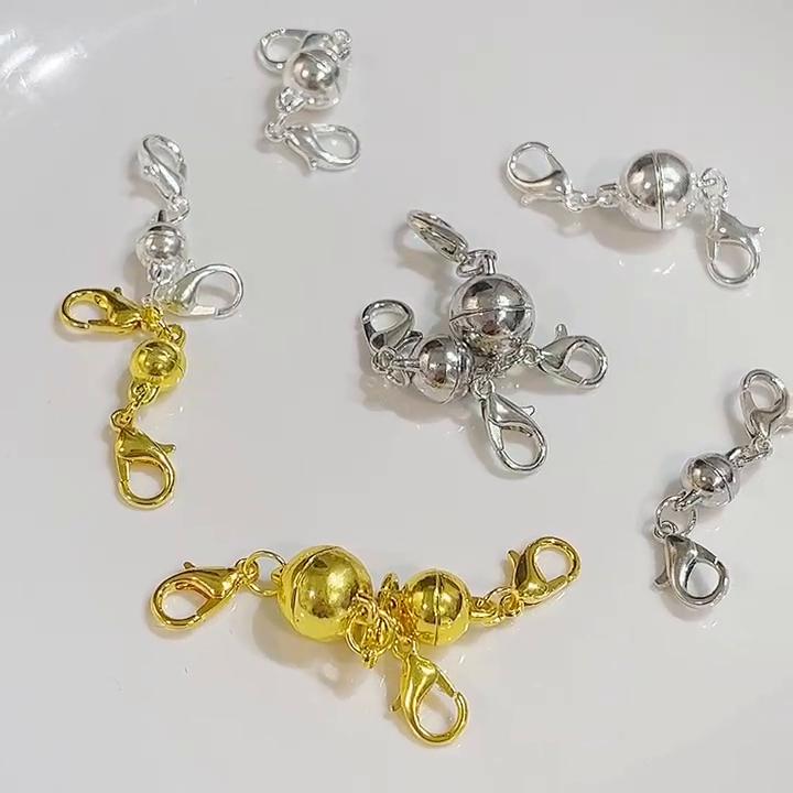 2/5 шт., аксессуары, магнитные застежки-лобстеры для ожерелья, браслета, крючки-шарики-лобстеры