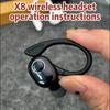 X8 Single Ear Bluetooth Wireless Earphone Ear Hook Bluetooth Headphone Bluetooth 5.2