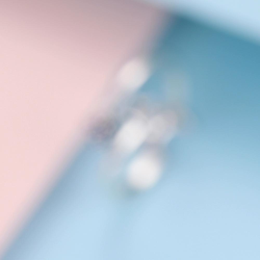 BAMOER Real 925 Sterling Silver Sparkling Blue Moon Star Clear CZ Finger Rings for Women Wedding