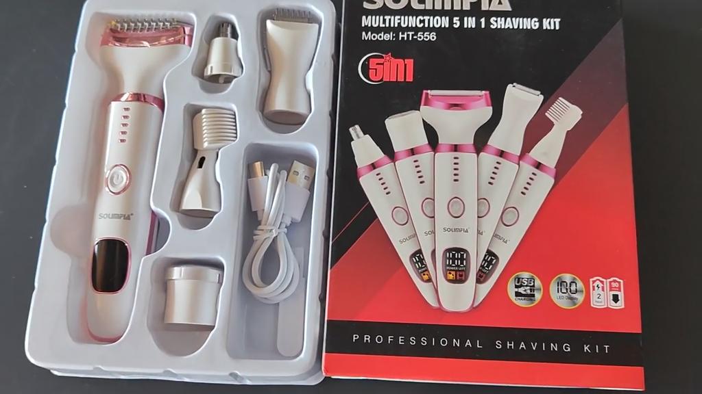 Bikini Trimmer for Women 5 In 1 Electric Razors for Women Rechargeable Pubic Hair Trimmer Womens Electric Shaver for Legs Body Hair