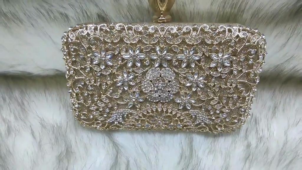 Rhinestone Banquet Bag for Women Sparkly Sequin Wedding Handbag Crystal Clutch Purse Fashion Glitter Shoulder Bag