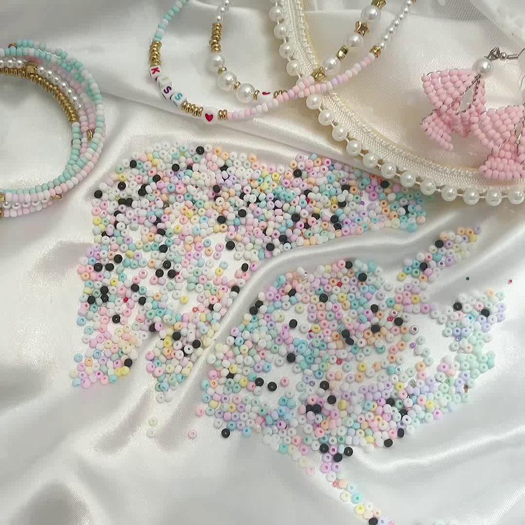 450G High Quality Seed Beads Macarons Frosted Polish Glass Beads for Bracelet Necklace DIY Jewelry Accessoreis Making
