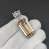 Изящный серебряный кулон с морганитом из стерлингового серебра 925 пробы - Дизайн ручной работы, Украшение для повседневной носки, Уникальный подарок на свадьбу