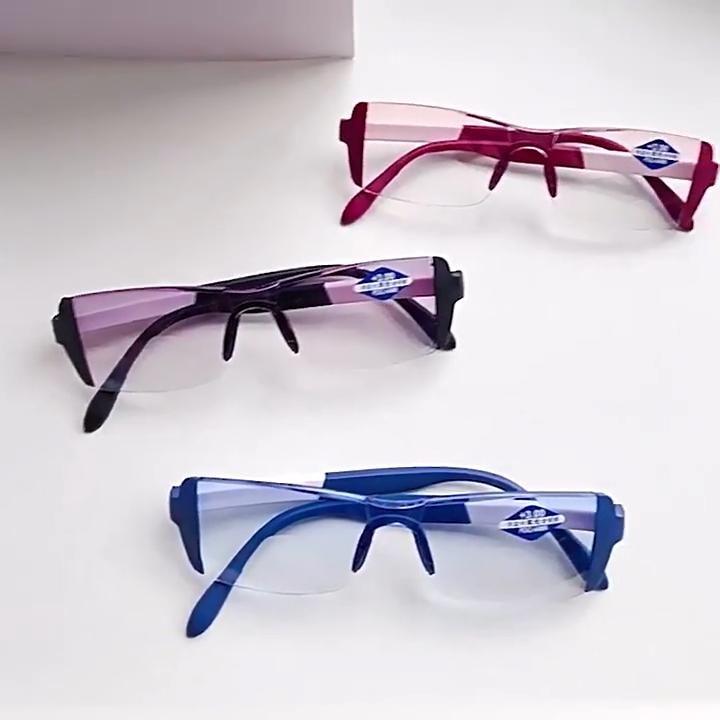 Progressive Bifocal Reading Glasses Women Men Vintage Retro Blue Light Blocking Presbyopia Unisex Trendy Near Far Eyewear