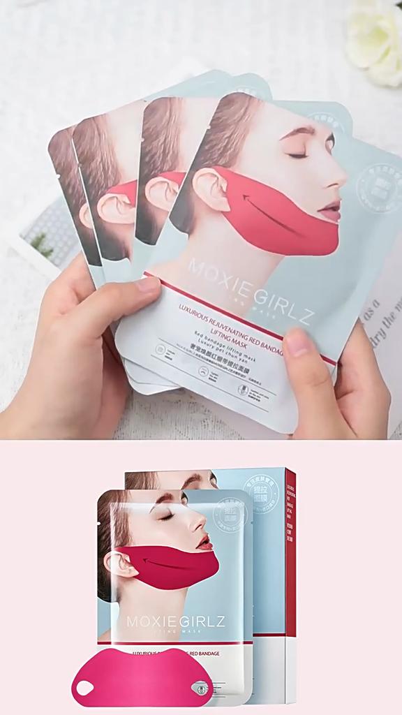 Rejuvenating Red Bandage Lift Mask Hydrating and Moisturizing V-shaped Face Tightening Masseter Face