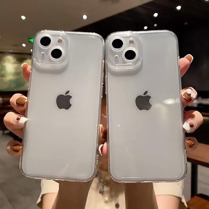 Прозрачный мягкий чехол из ТПУ с прямыми краями для iPhone 15 Pro Max, Полное покрытие, Минималистичный защитный чехол 16 дюймов