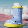Обувь Shark Rain, нескользящая мягкая подошва, легкие новые водонепроницаемые резиновые туфли, короткие женские сапоги-трубы до середины голени с рисунком из мультфильма
