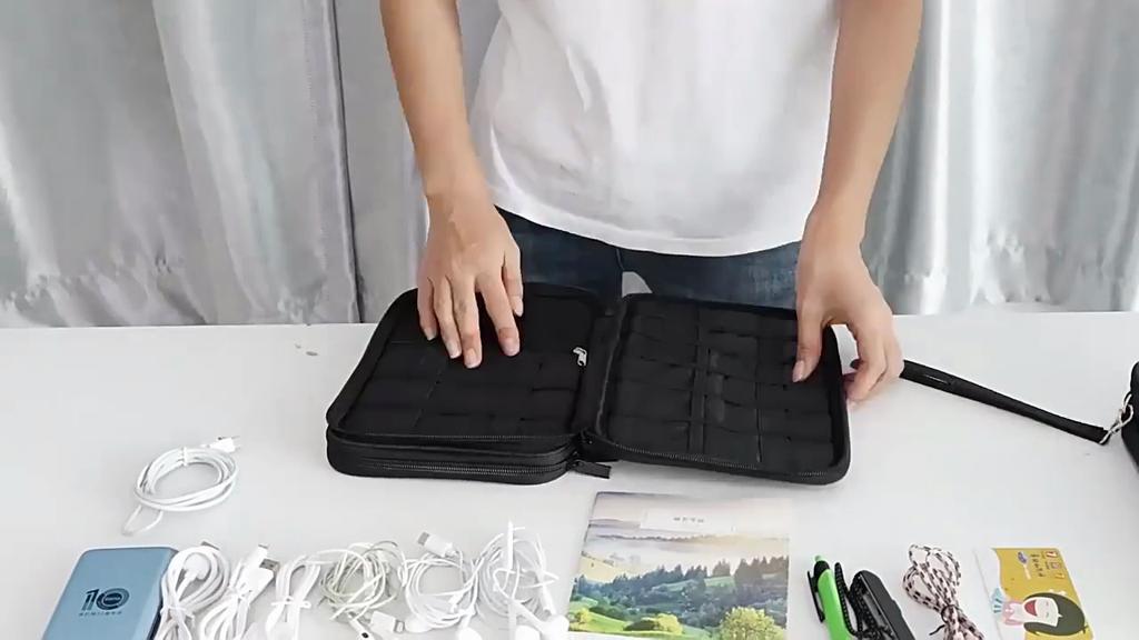 Waterproof Cable Storage Bag Digital Electronic Organizer Portable USB Data Charger Plug Travel Pouch for Mouse Tablet PC iPad Sleeve Case