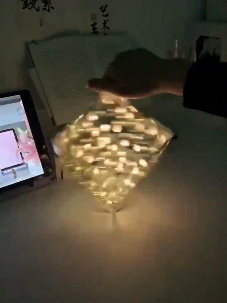 Creative Diy Tulip Flower Sea Cube Small Night Lamp Material Kit for Girlfriend Gift Bedroom Sleeping Table Lamp Handmade Craft