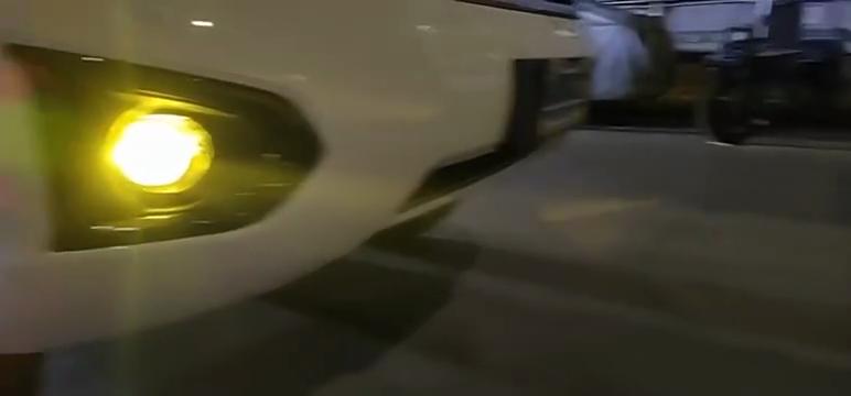 Car LED Fog Lamp Double Light Lens Fish Eye Lamp Super Bright Far and Near Integrated White Light Yellow Light Modified Anti-fog Lamp Universal