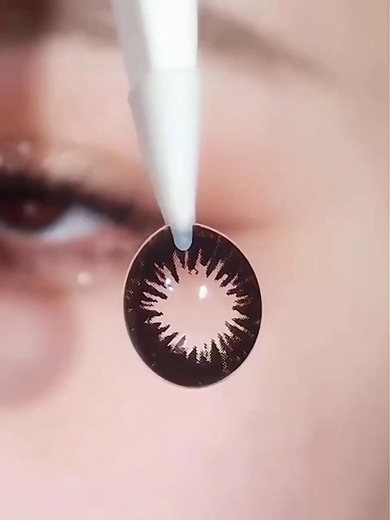 Big Black Eyes 2Pcs Contact Lens 14.5MM Lens 1 Day Use MillCreek Doll Eyes Graded Contact Lens Grey Silicone Hydrogel Soft and Comfortable