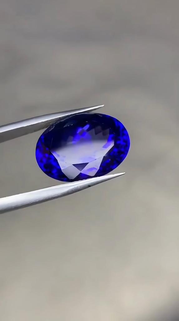 Huge Size Deep Blue Top Color Eye Clean Tanzanite Gemstone, Loose Oval Cut Gemstone.