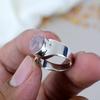 925 Sterling Silver Rose Quartz Gemstone Oval Shape Ring For Women