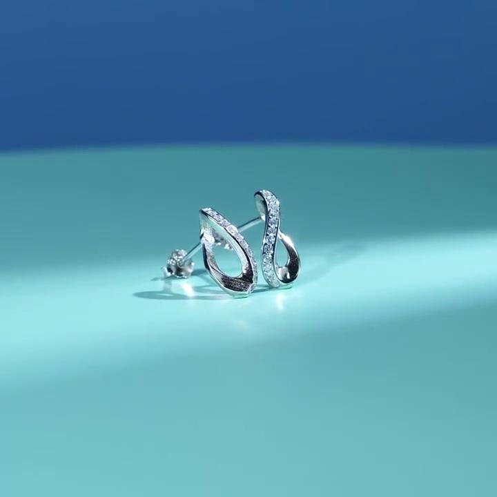 Танциз стерлингового серебра 925 пробы циркон серьги серьги-капли для женщин подарки на свадьбу