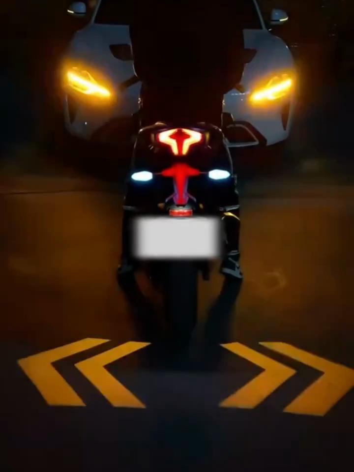 2 шт. мотоциклетная универсальная светодиодная лампа цветная проекционная лампа последовательные индикаторные огни