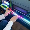 110 СМ Автомобильная RGB Светодиодная Полоса Неонового Света Приложение Управление Музыкой Ритм Датчик Лампы с Дистанционным Окружающим Освещением Автомобиля Интерьер Авто Украшения Атмосфера Лампа