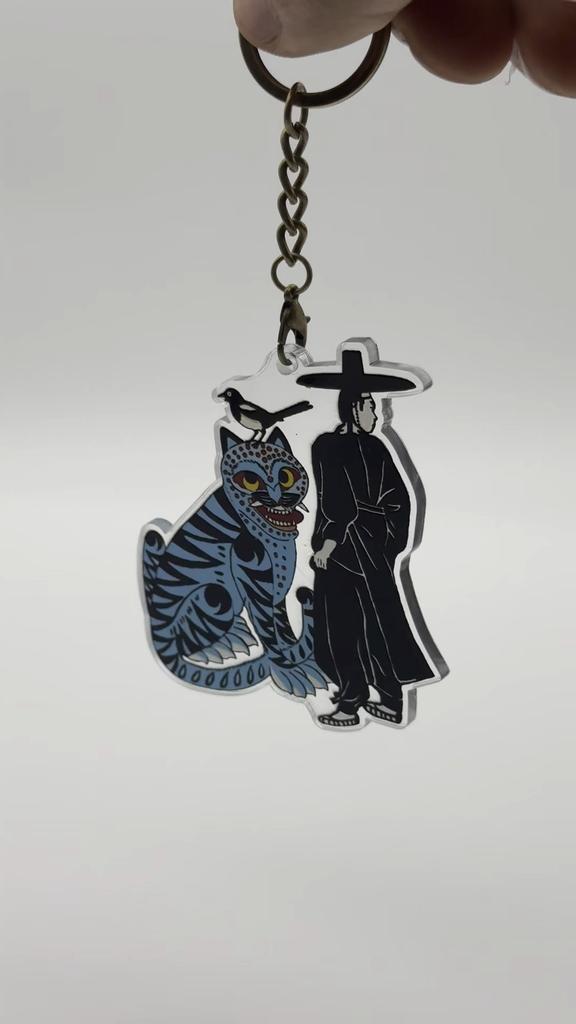 Seonbi and Blue Tiger with Magpie Acryl Keyring