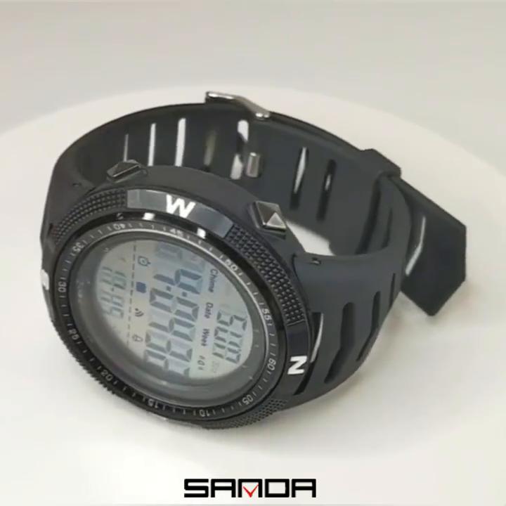 SANDA New Electronic Meter Movement Fashion Trend Men's Middle School Students Watch The Night Light Waterproof Watch