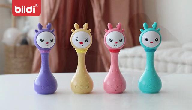 Children's Music Toy Rattle with Bunny Light, White Noise, 40 Fairy Tales, 40 Songs