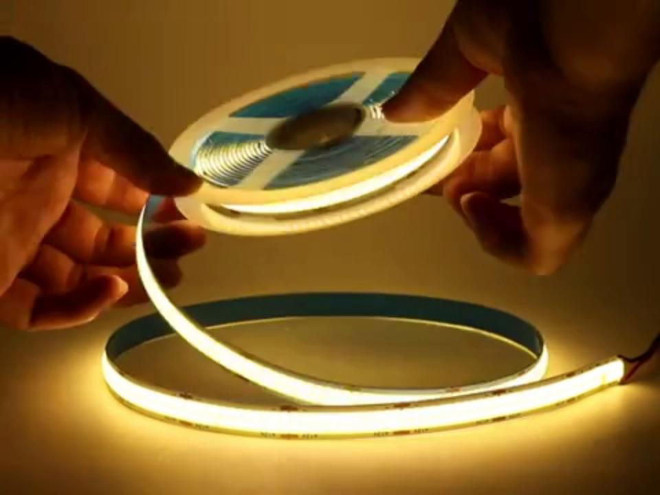 600Leds/M Double Row COB Strip DC 24V High Brighter RA90 Warm/Natural White 3000K 4000K 6000K Flexible Ribbon Rope LED Light