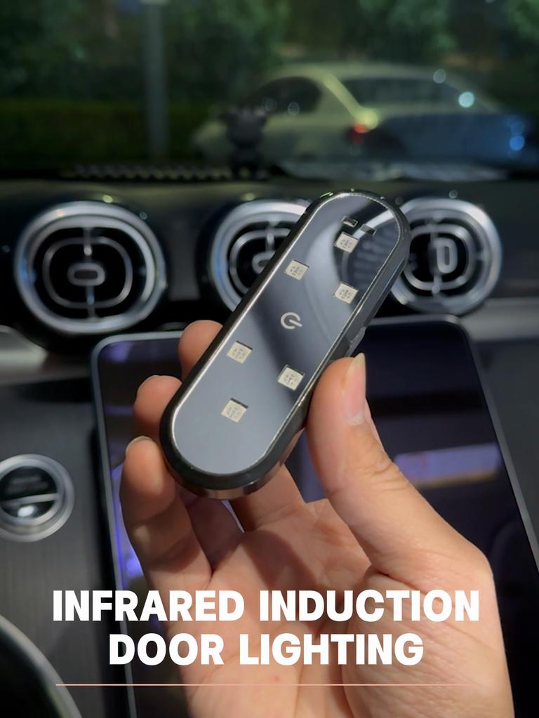 Car Led Multifunctional Welcome Light Magnetic USB Charging Auto Infrared Open Door Safe Anti-collision Warning Signal Lamp