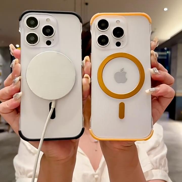 Ultra Thin Matte Frameless Magnetic Magsafe Case For iPhone 16 15 14 13 12 Pro Max 16 Plus Wireless Charging PC Shockproof Cover