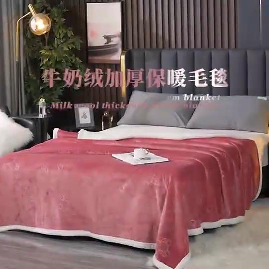 Raschel Autumn and Winter Thick Blanket