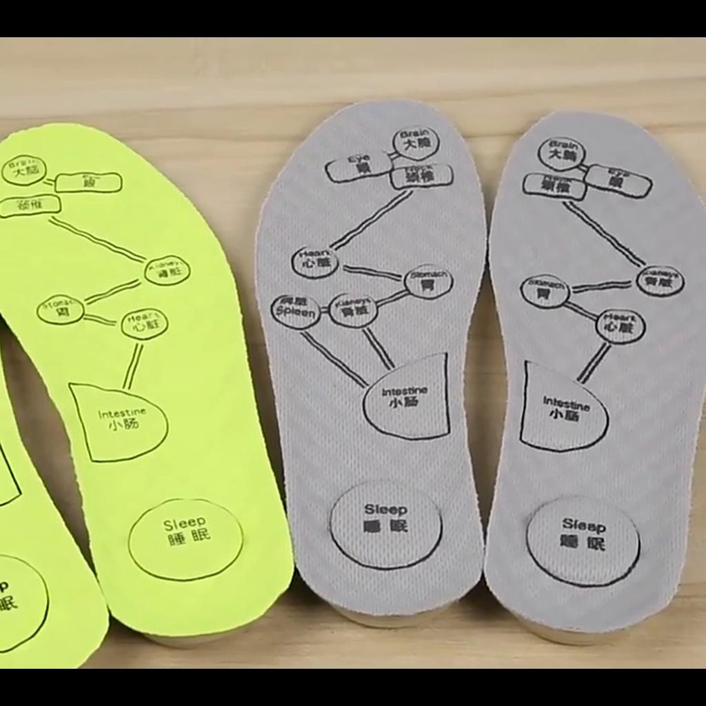 Acupressure On Foot Insole Men Women Soft Breathable Sport Cushioning Inserts Sweat-Absorbing Deodorant Insoles Boost Shoe Pads