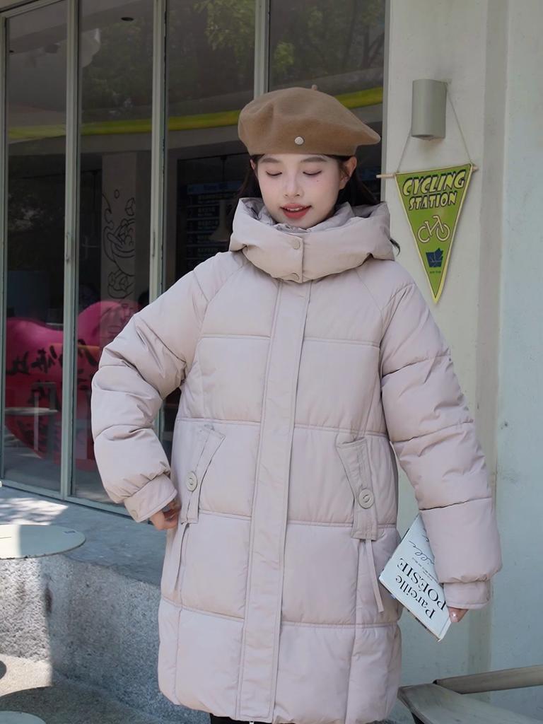 Зимние парки для женщин, длинные пальто, элегантные свободные, толстые, теплые женские куртки, пальто с капюшоном