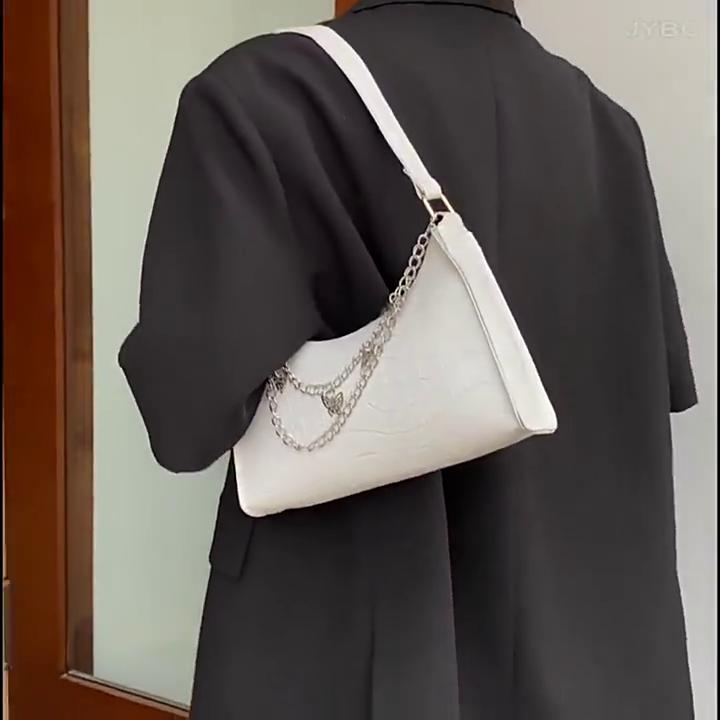 Yogodlns Роскошная сумка через плечо с узором аллигатора для женщин, цепочки-бабочки, сумки подмышки, модная женская сумка подмышками