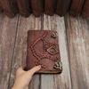 Vintage looks  Leather Journal, Embossed Book Notebook, Leather Sketchbook, Wedding gift, Dream Journal, Personalized Gift.