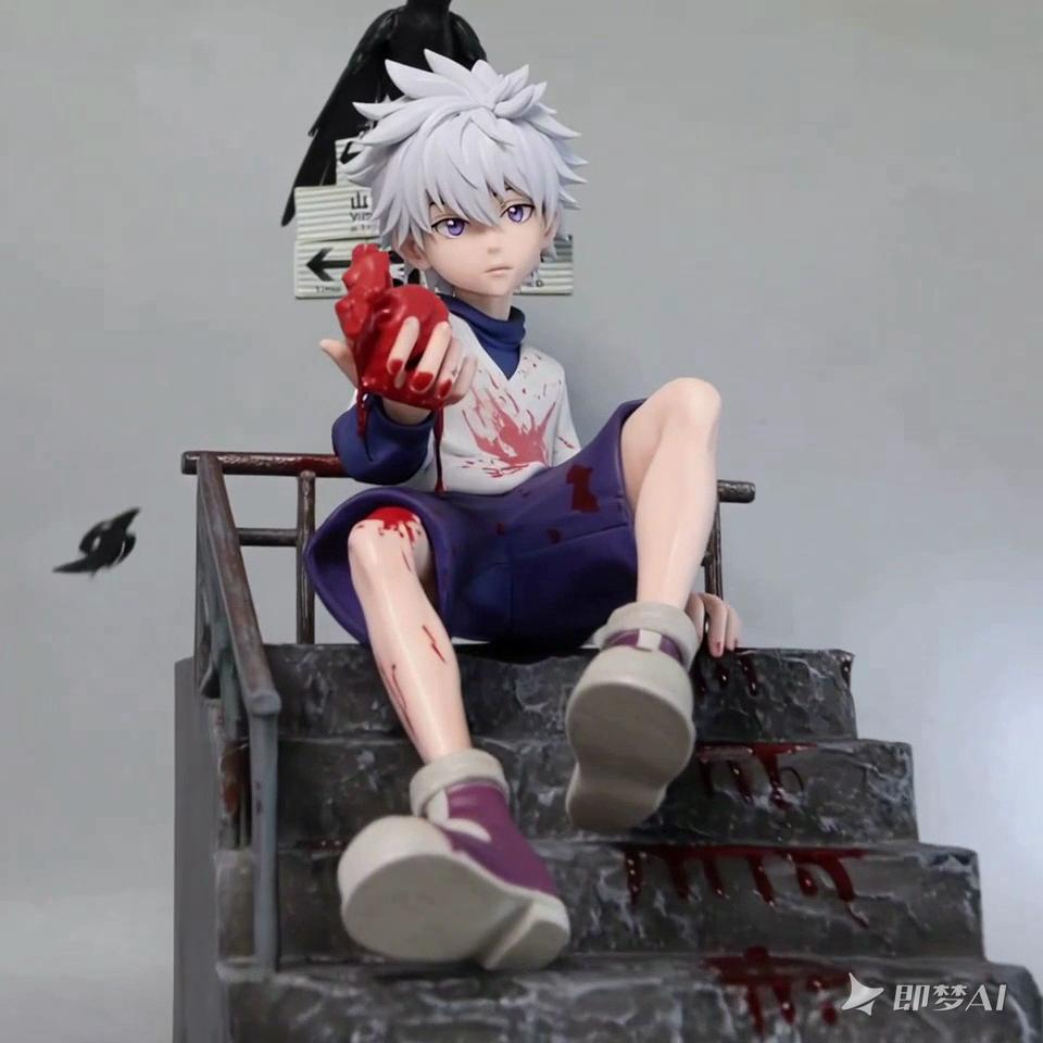 Hunter x Hunter Фигурка Киллуа Редстоун, Статуя Золдика GK, Аниме-модель Гона, Модная игрушка, Украшение, Подарок на день рождения