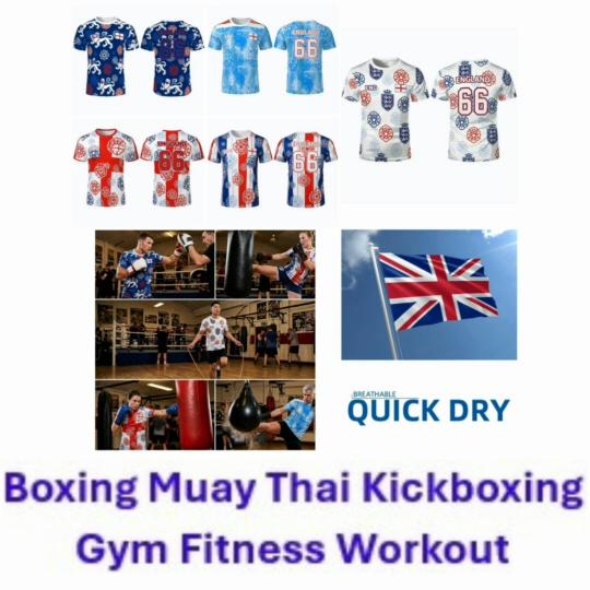 Vintage MMA Boxing Muay Thai T-shirt Britain UK United Kingdom England British Flag National Print 3D Training Unisex Fitness Workout Sport