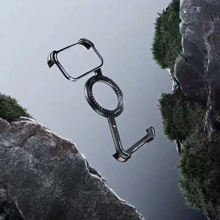 Luxury Metal Frameless Phone Case for iPhone 17 Air 16 15 Pro Max 360° Rotatable Stand Magsafe Magnetic Protective Shockproof Cover