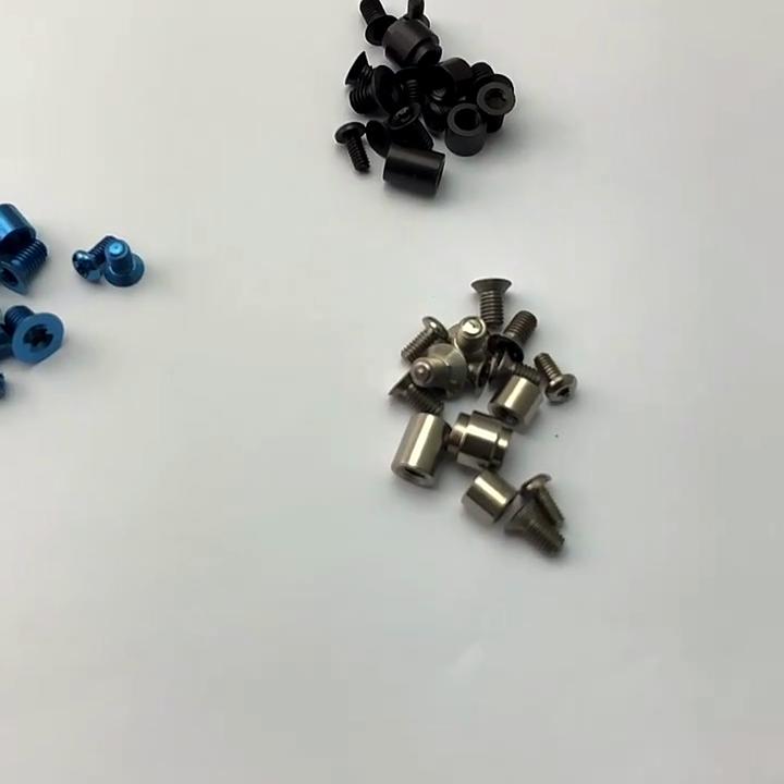 1Sets Knife Handle Patch Screw Full Set Titanium Screws for Spyderco Yojimbo 2 (CPM S30V) Folding Knife Tool Parts Accessories