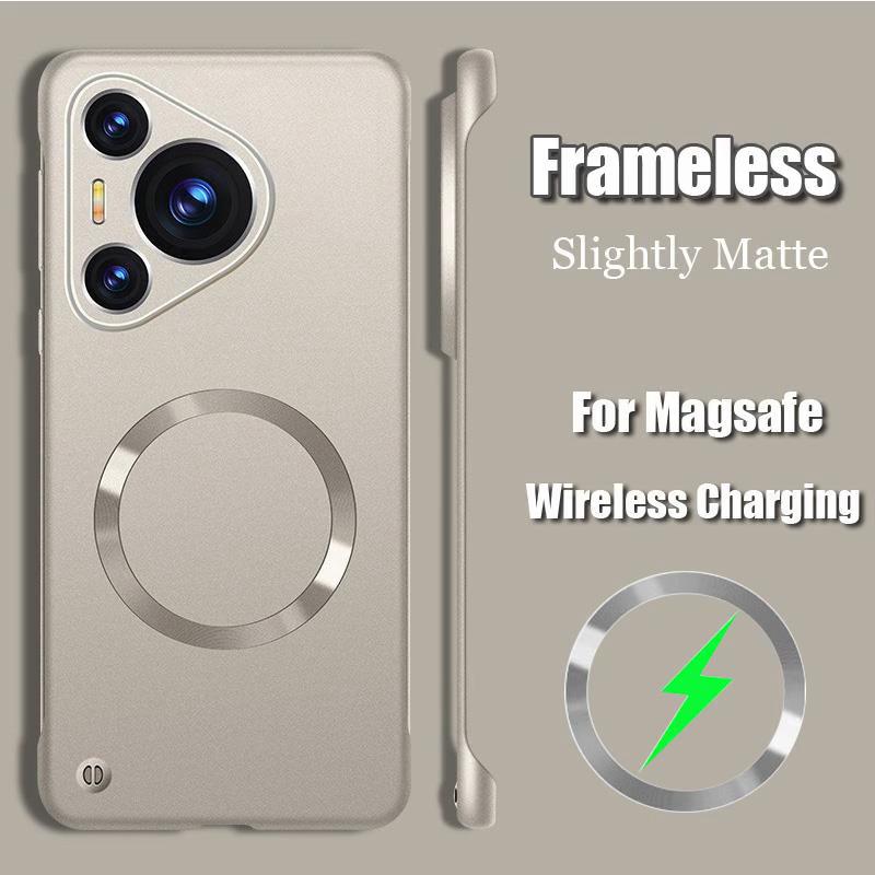 For Magsafe Frameless Hard Phone Case for Honor X9C Smart Metallic Paint Hard Magnetic Cover for Honor Magic 7 Lite 6 5 200 100 Wireless Charging Case