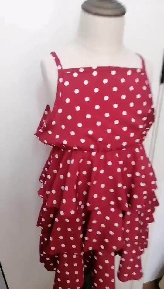 Dress Kids Girls 4-12 Years Black Polka Dot Dress For Girls Stylish Girls Vacation Holiday Clothes Kids Clothes Dress