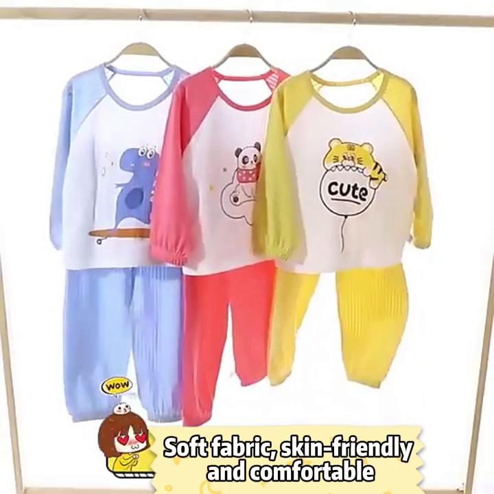 Children's Loungewear Set Baby Pajamas Long-Sleeved Trousers Two-Piece Set Pajamas