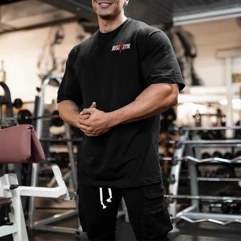 Muscleguys Новая летняя футболка большого размера, мужская футболка для тренажерного зала, бодибилдинга, фитнеса, свободная повседневная одежда для образа жизни, мужская уличная футболка в стиле хип-хоп