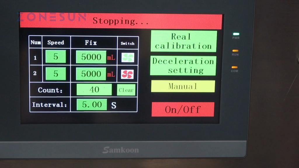 ZONESUN ZS-G25A2 Automatic Magnetic Pump Liquid Filling Machine High Flow Rate for Corrosive Fluids