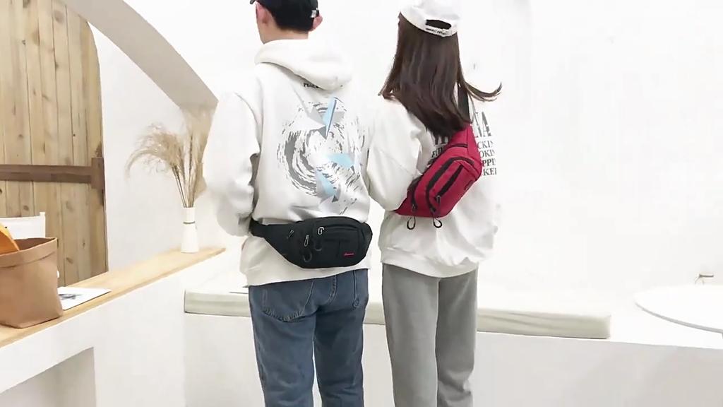 Outdoor Waist Bag Waterproof Bum Bag Running Jogging Belt Pouch Zip Fanny Pack Oxford Cloth Mobile Phone Chest Bag